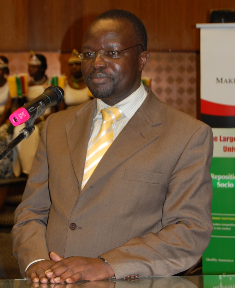 Prof. Venansius Baryamureeba makes his remarks at the Dinner