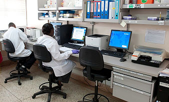 Research Lab at the College of Health Sciences, Makerere University, Kampala Uganda.