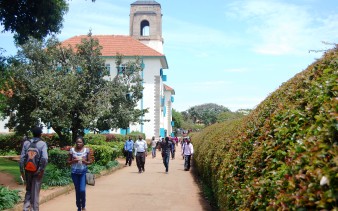 The Main Building, College of Humanities and Social Sciences (CHUSS) walkway, Makerere University, Kampala Uganda