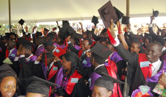Students at the 63rd Graduation Ceremony, Day 1 22nd January 2013, Makerere University, Kampala Uganda