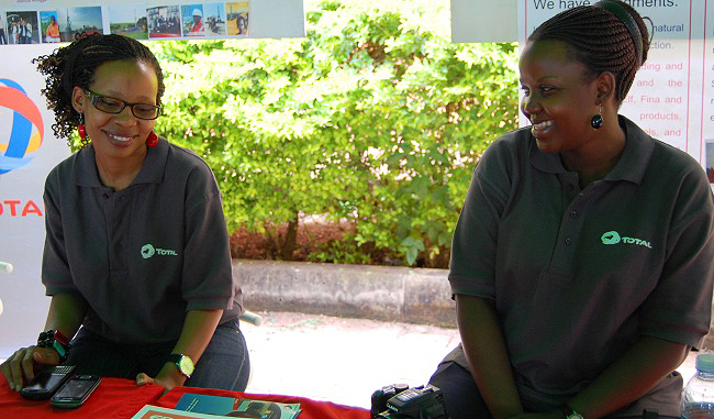 Total E&P Uganda Staff exhibit at the 2nd CEDAT Open Day, 5th October 2012, Makerere University, Kampala Uganda