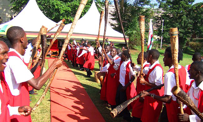 Students of Performing Arts and Film (PAF), CHUSS, Makerere University, Kampala Uganda at the 60th Graduation on 18th Jan 2010