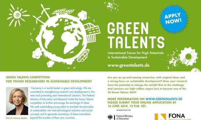 BMBF Green Talents Competition 2014