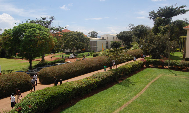 Main Buiilding Walkway, Main Campus, Makerere University, Kampala Uganda