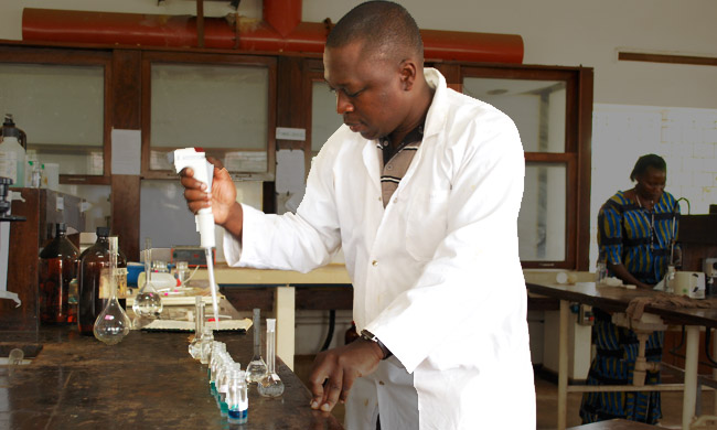 A researcher in a laboratory