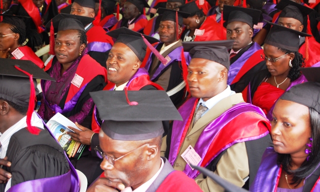 Graduates of the 62nd Graduation Ceremony-Day One, 16th January 2012, Makerere University, Kampala Uganda.