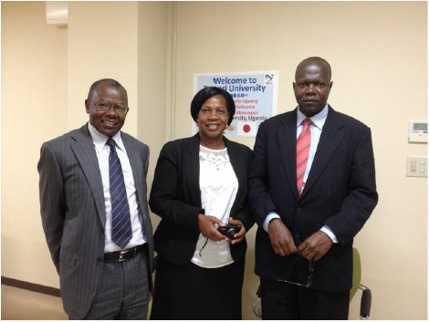 Prof. Bernard Bashaasha, Mrs Martha Muwanguzi Ngobi and Assoc. Prof. Ernest Okello Ogwang
