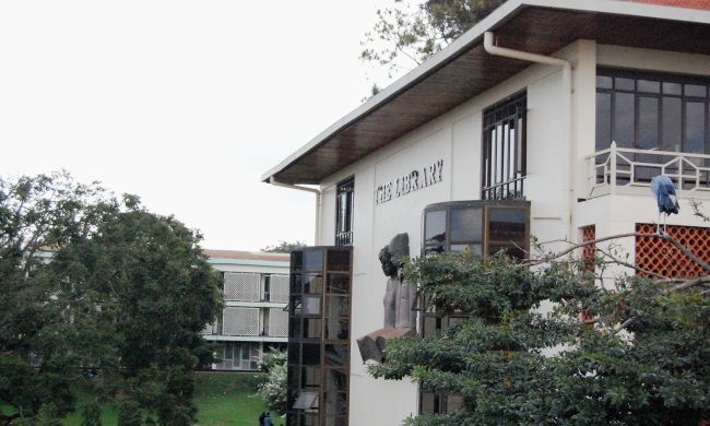 The Main Library as seen from the College of Business and Management Sciences (CoBAMS), Makerere University, Kampala Uganda Oct 2012