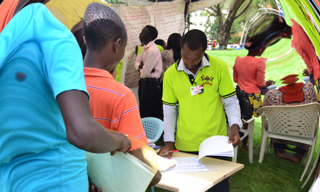 First Year Students being registered Sem I 2014/15