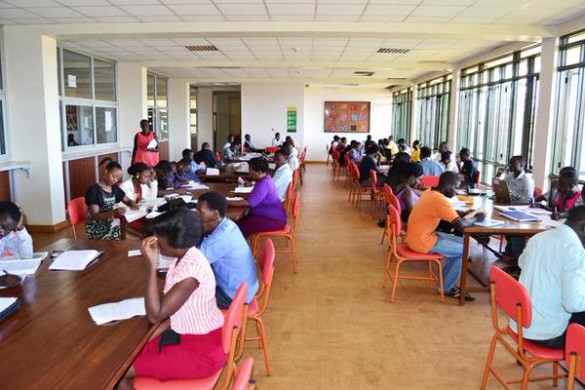 Students in the Makerere University Library