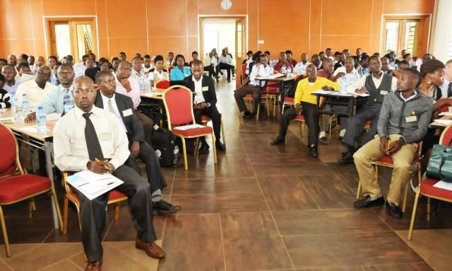 Participants attend the 13th MUEHSA Annual Scientific Conference, 7th - 8th April 2016, Esella Country Hotel, Najjera, Wakiso Uganda