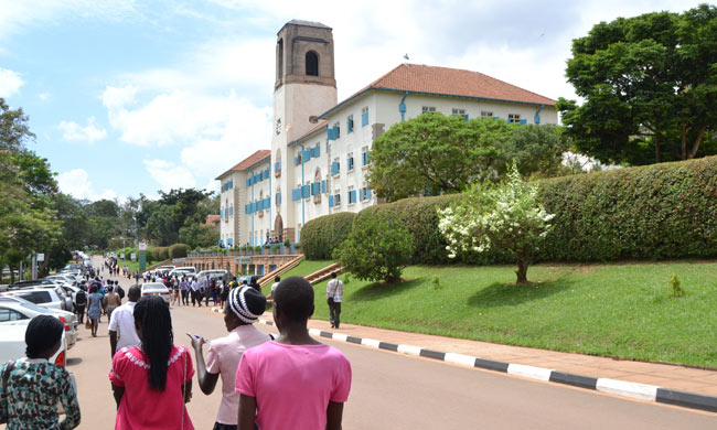 Students on University Road. Picture taken 6th October 2014.