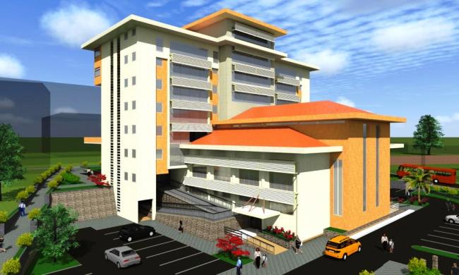 An artistic impression of the completed Central Teaching Facility 2 currently under construction next to CoBAMS with funding from the US$29.2million AfDB-HEST project
