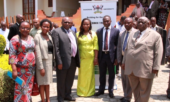 RAN's EA RILab Director-Nathan Tumuhamye and Engagement Manager-Deborah Naatujuna pose with the Minister of Gender and Education-Hon Adele Bizizane and other officials in Goma, DRC