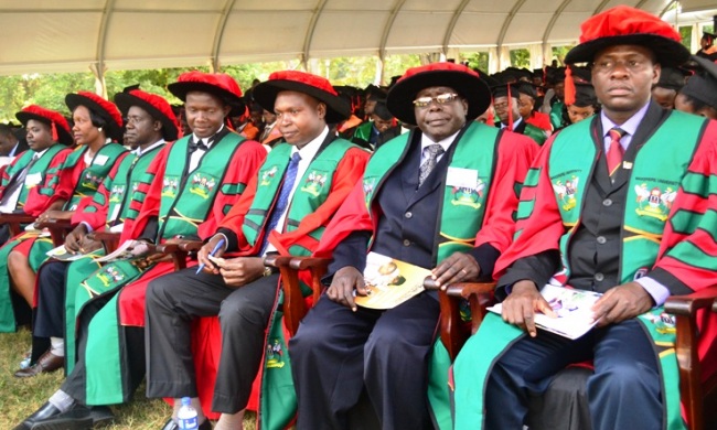 Some of the PhD Graduands from the College of Agricutural and Environmental Sciences (CAES) at the 67th Graduation Ceremony Day 1, 21st February 2017, Freedom Square, Makerere University
