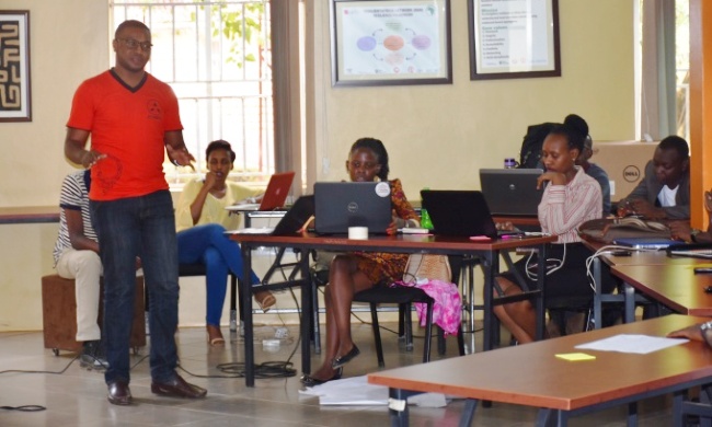 Pitchers and Particpants at the 17th Innovation Garage, ResilientAfrica Network (RAN) Lab, School of Public Health, College of Health Sciences (CHS), Makerere University, Kampala Uganda