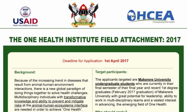 The One Health Institute Field Attachment 2017