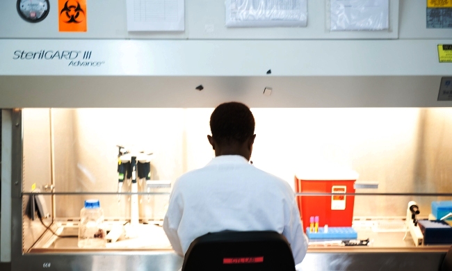 Scientific experiments at one of the state-of-the-art biomedical labs, College of Health Sciences, Makerere University, Kampala Uganda