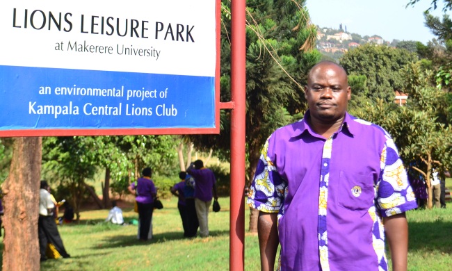 Assoc. Prof. Lawrence Mugisha-CoVAB, a proud Lion at the Lions Leisure Park, 17th February 2017, Makerere University, Kampala Uganda