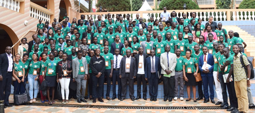 Participants posing for the photo during the CBA11 Youth Conference at Hotel Africana.