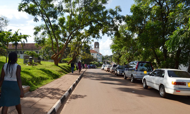 Makerere University Road. Picture taken on 17th October 2014