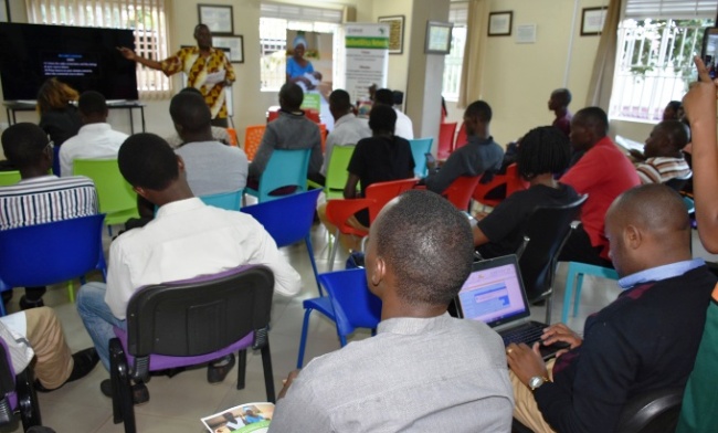 A cross-section of participants at the Social Design and Innovation Clinic, 12th May 2017, RAN Kololo Offices MakSPH, Makerere University, Kampala Uganda