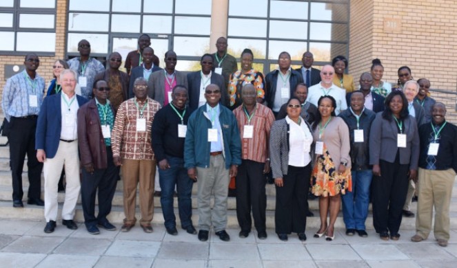 Prof. Adipala Ekwamu-RUFORUM's Executive Secretary (Front-Centre) along with other stakeholders who attended the Higher Agricultural Education Reform Convention, 25th - 30th July 2017, Gaborone, Botswana