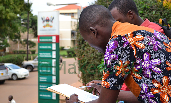 Students at Makerere University Main Campus