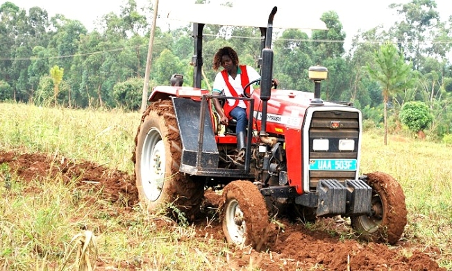 Tractor driving skills form part of the Internship Training Programme for students at MUARIK, CAES, Makerere University, Wakiso Uganda
