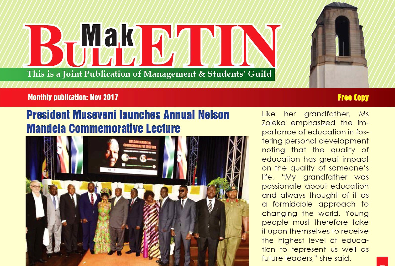 Mak News Bulletin Nov 2017 Issue