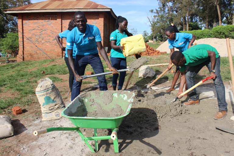 Scholars taking a lead in the construction process.