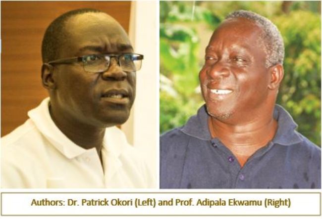 Article authors Dr. Patrick Okori (L) and Prof. Adipala Ekwamu (R). Image:RUFORUM