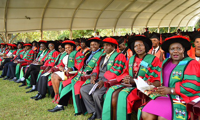 Some of the graduands who graduated during the 68th Graduation held in January 2018.