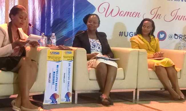 RAN's Director Innovations-Dr. Dorothy Okello (C) with other panelists during the URSB-organised World Intellectual Property Day celebrations, 26th April 2018, Serena Hotel, Kampala Uganda. Image:RAN