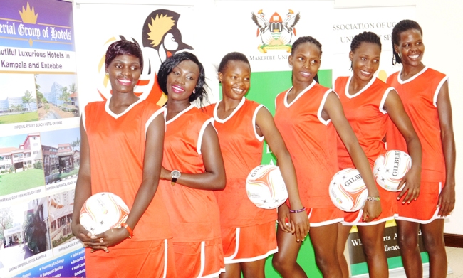Netball players pose for the camera after the WUNC2018 LOC-Imperial Group of Hotels partnership was sealed. Image:WUNC