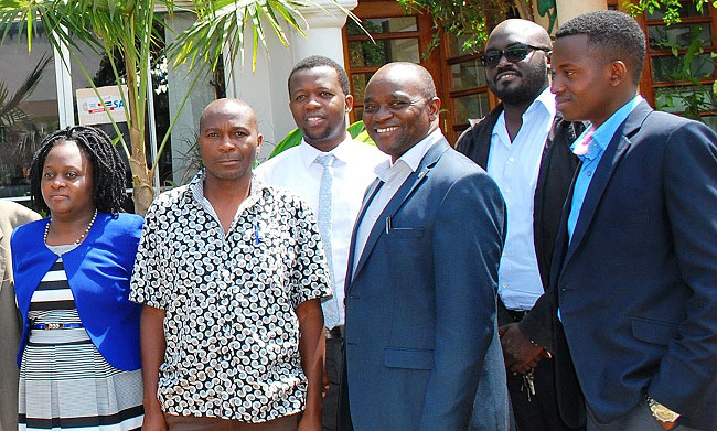 Prof. Archileo Kaaya (3rd R) along with other participants at the CAADP Malabo Declaration Action Planning Meeting on 30th August 2018, Fairway Hotel, Kampala Uganda. Prof. Kaaya has won the AU Agent of Change for Aflatoxin Control Award 2018.