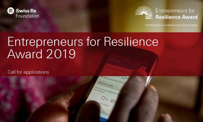 Swiss Re Entrepreneurs for Resilience Award Call For Application Image:SRF