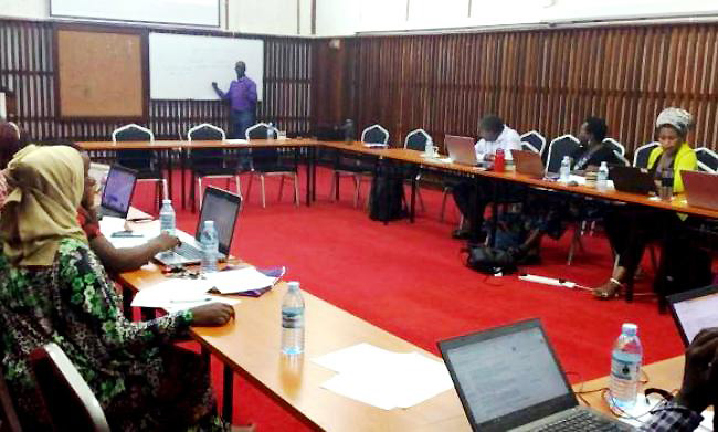 Participants attend the Academic Writing Workshop in School of Distance and Lifelong Learning Conference Facility on Friday, 15th March 2018, CEES, Makerere University, Kampala Uganda