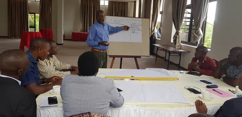 Participants sharing knowlwdge and ideas during the  Leadership Capacity Building in Disease Prevention, Detection and Response on 30th April 2019 at Nyaika Hotel, Fort Portal.