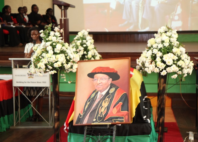 The late Prof. Nsibambi was a man who served Makerere University with diligence. His distinguished service led to his appointment as the first non- Head of –State Chancellor where he worked closely with the University Council to ensure quality Service to the students, staff and University Community.