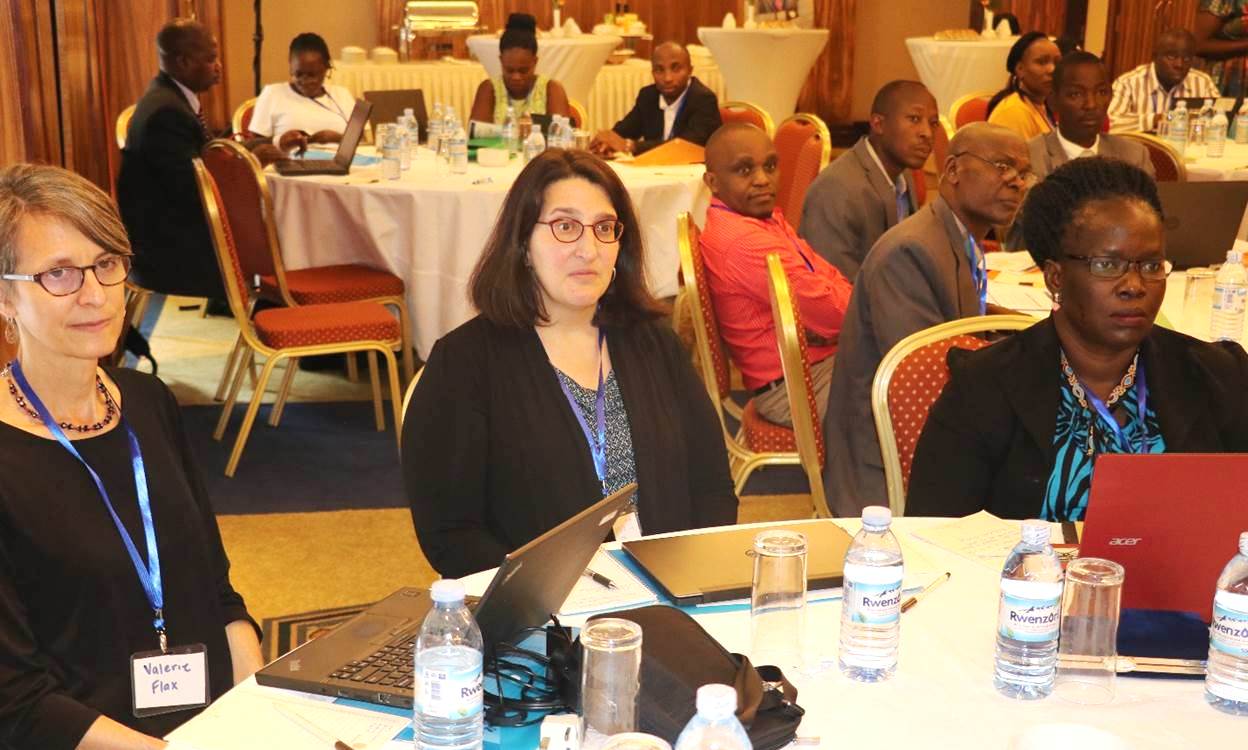 L-R: Prof. Valerie Flax-RTI International, Emily Bobrow-Senior Technical Specialist with MEASURE Evaluation at the University of North Carolina and Joyce Draru, an Independent PHFS Consultant at the 30th May 2019, PHFS Dissemination Workshop, Kampala Serena Hotel.