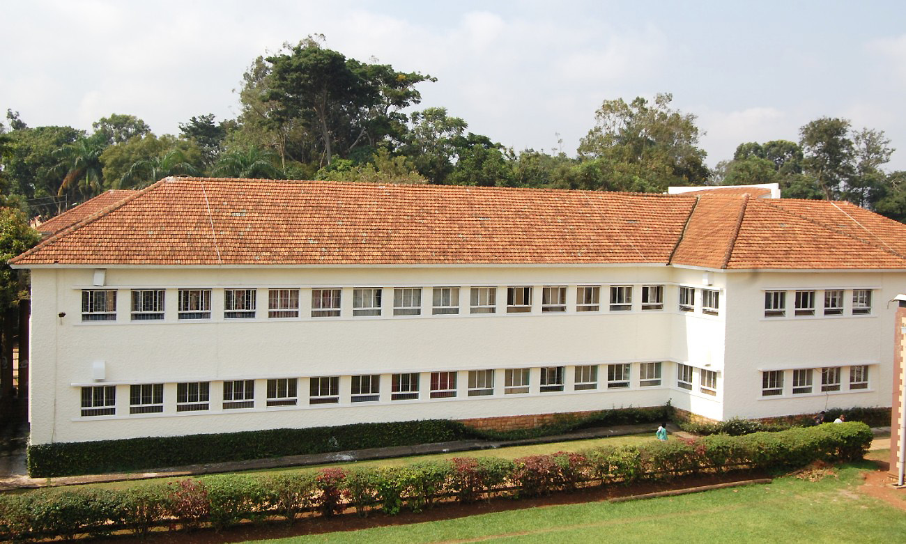 An elevated shot of the Arts Building, College of Humanities and Social Sciences (CHUSS), Makerere University, Kampala Uganda