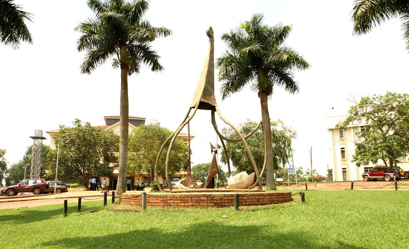 "Hatching a new generation" The 75th Anniversary Monument at the CoNAS, School of Statistics & Planning, EASLIS Roundabout, Makerere University, Kampala Uganda