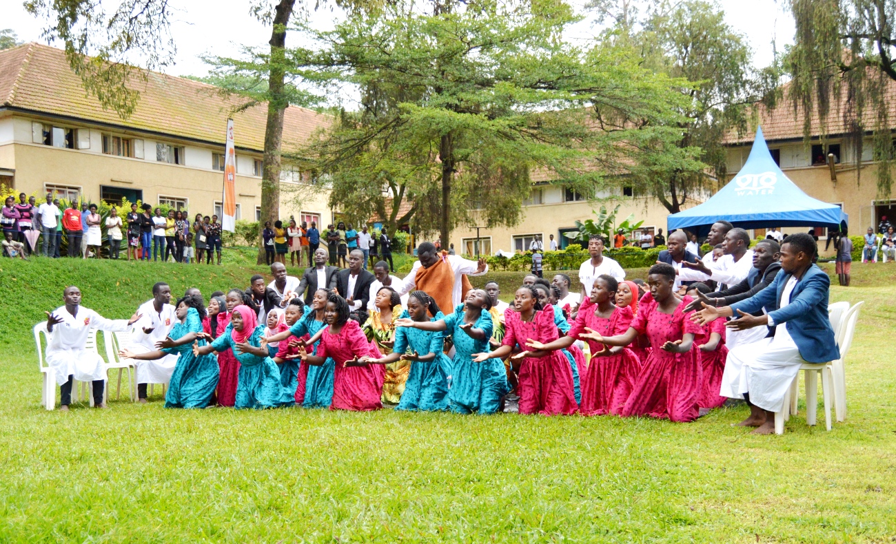 A group of students performs during the Students Guild Annual Cultural Gala on 3rd November 2018, University Hall, Makerere University, Kampala Uganda