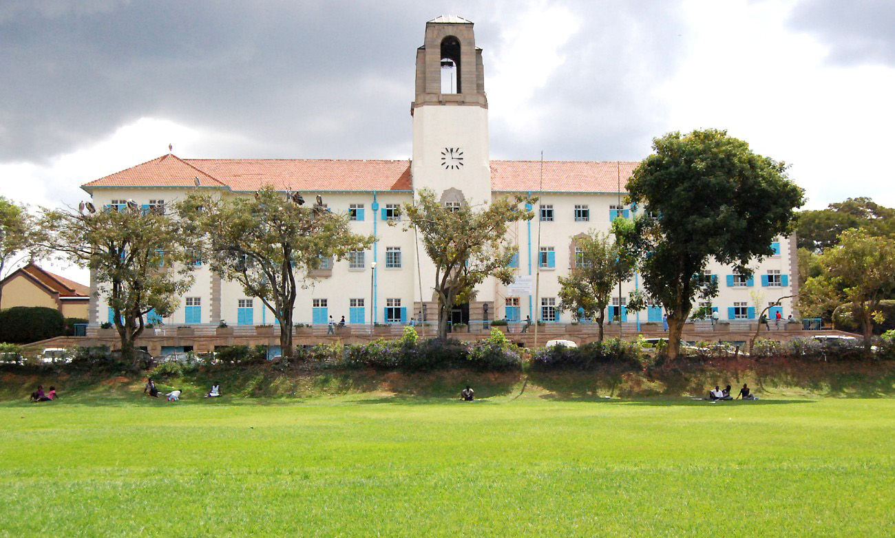The Main Administration Building, Makerere University, Kampala Uganda as seen from the Freedom Square.