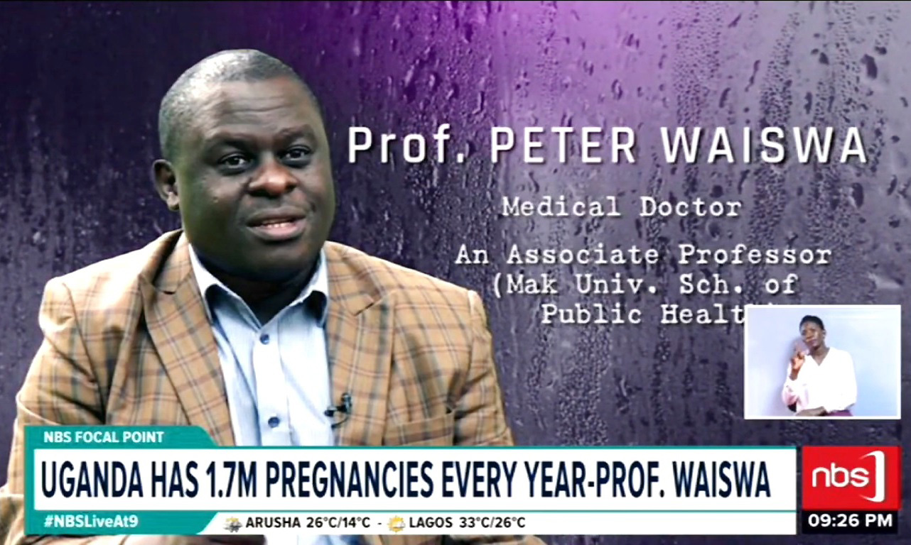 Assoc. Prof. Peter Waiswa Discusses Ugandan state of Maternal & Neonatal Health during an interview aired 30th June 2019 on NBS TV, Kampala Uganda. Image: Courtesy NBS TV