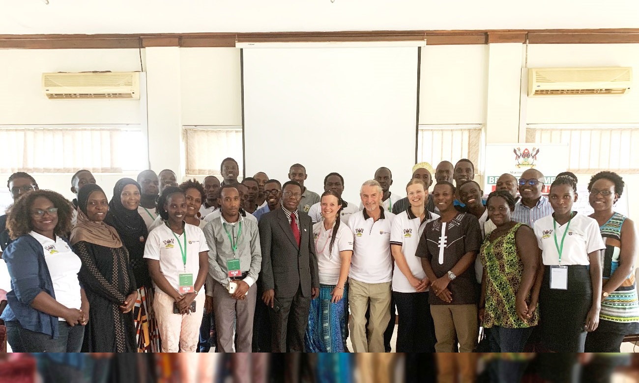 The Director, DRGT, Prof. Buyinza Mukadasi (Centre) flanked by resource persons, organisers and participants at the closing ceremony of the 3rd Sida Bright International Summer School on 26th July 2019, CoCIS, Makerere University, Kampala Uganda