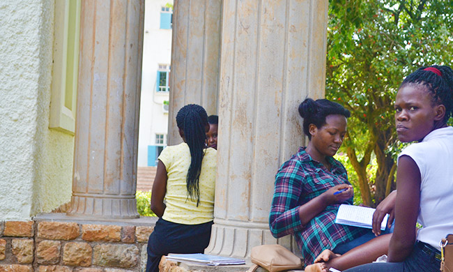 Students in discussion groups at University