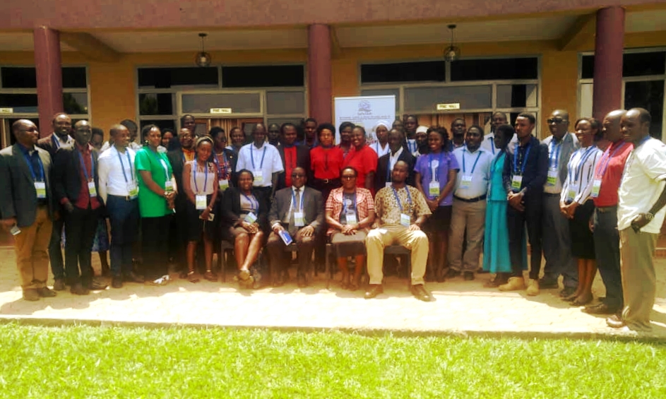 Seated: The Principal CoVAB-Prof. David J. Kabasa (2nd Left), the Principal Investigator, SafeFish Project-Dr. Jesca Lukanga Nakavuma (2nd Right) with participants in the Stakeholders meeting on 15th August 2019, Grand Global Hotel, Kampala Uganda