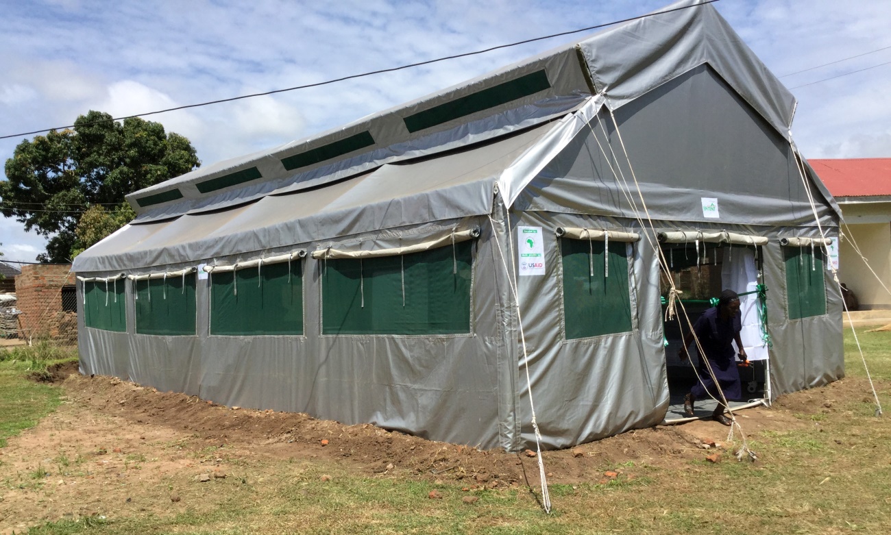 EpiTent-The tent that breathes, a prize winning and ground breaking innovation originally designed under MakSPH, Makerere University, Kampala Uganda for for health workers operating directly in contact with Ebola patients.